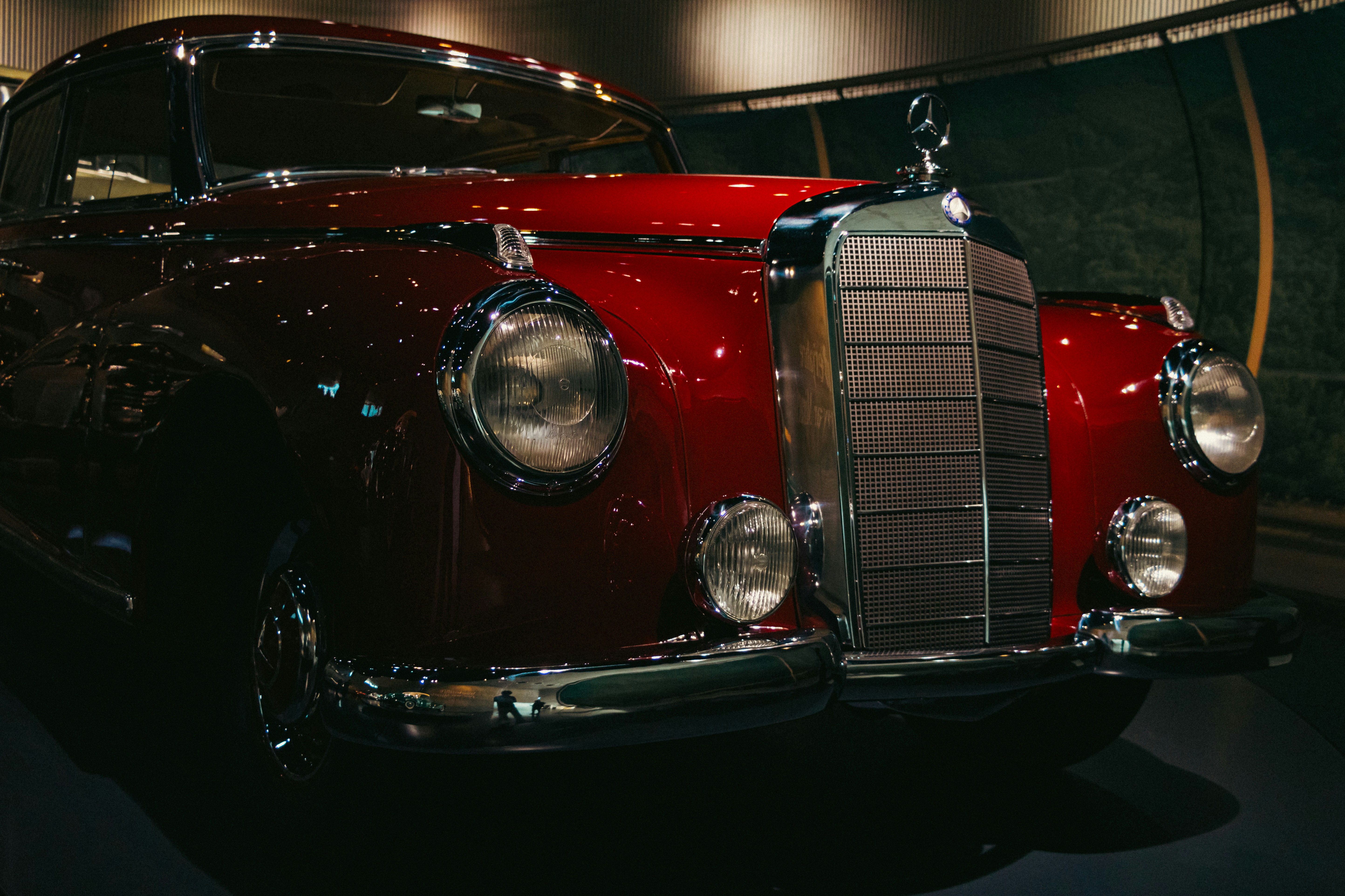Red classic car